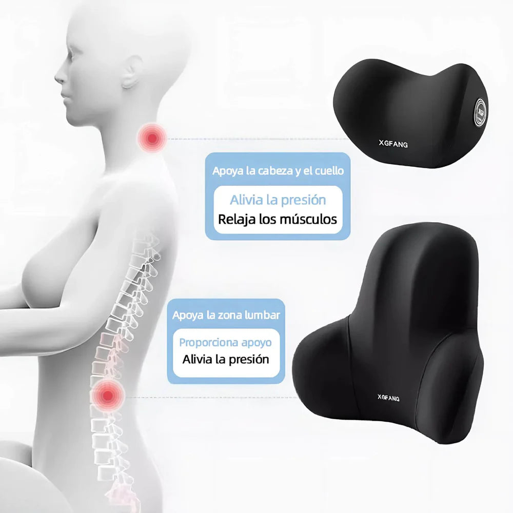 Kit Ergonómico Cuello y Espalda – Auto y Oficina
